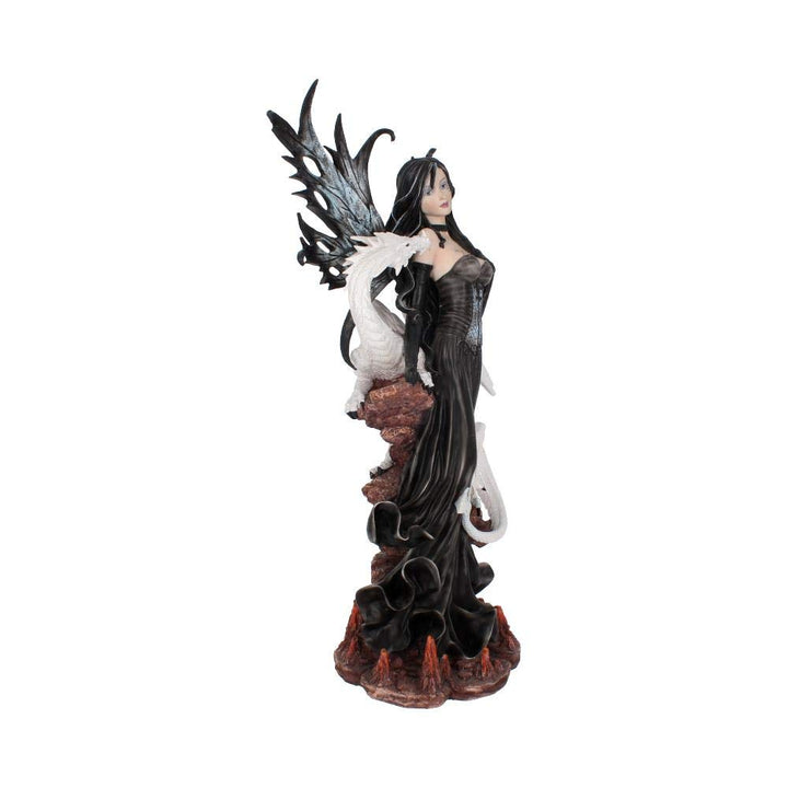 Isabelle 57cm Dark Fairy and White Dragon Figurine