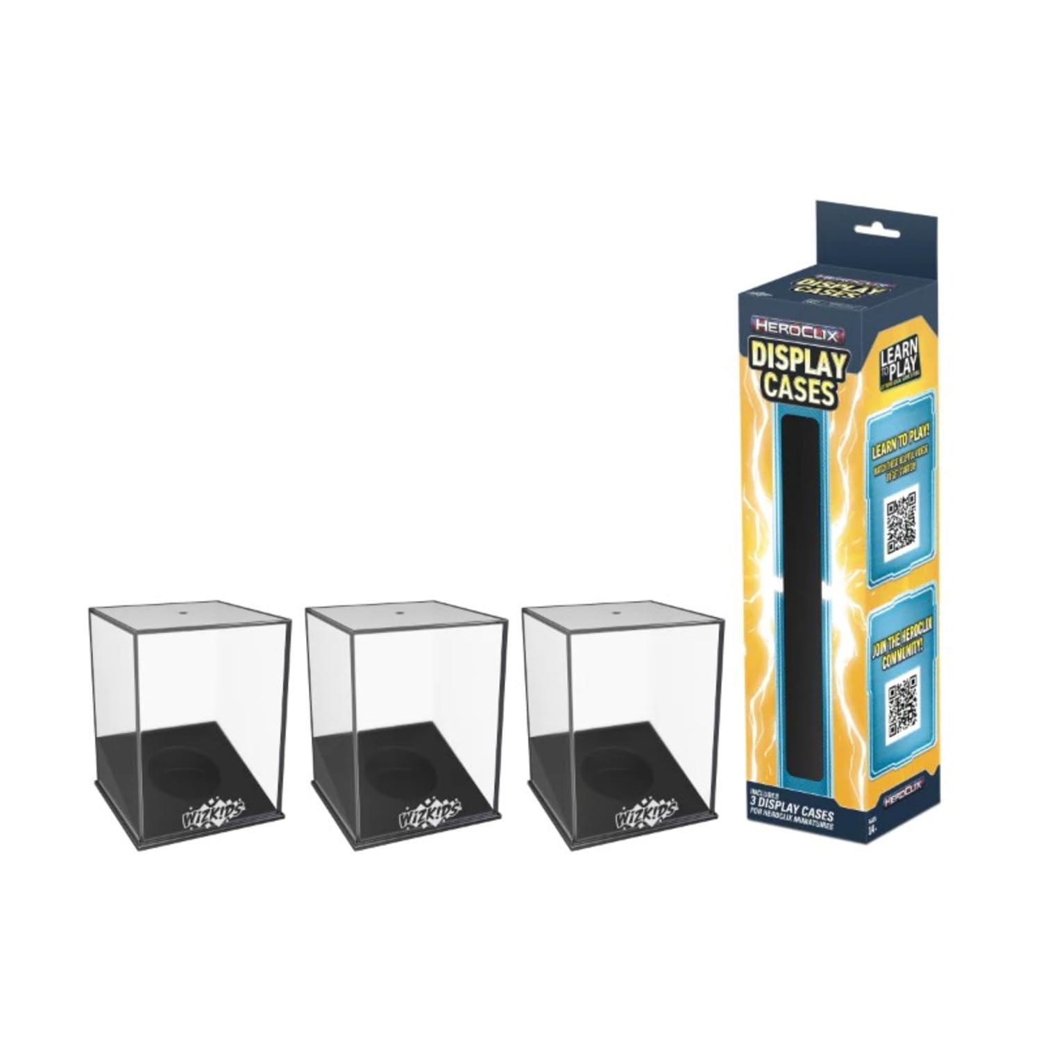 WizKids HeroClix: Single Figure Display (3-Pack) | Protective Cases 1