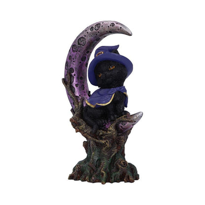 Grimalkin Witches Familiar Black Cat and Crescent Moon Figurine 18.5cm 2