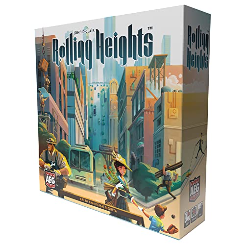 AEG Rolling Heights | Roll Your Meeples, Build The City | Push Your Luck, Pool Building Construction Game Set in The 1920's | 2-4 Players | Ages 10+