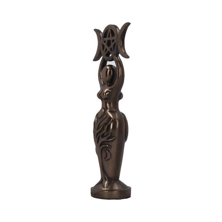 Triple Goddess Figurine Bronzed Wiccan Idol Ornament 20cm