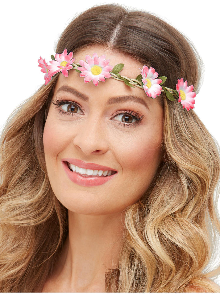 Hawaiian Hippie Daisy Chain Headband Assorted Colours Pack Of 3 1