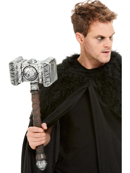 Hammer Prop Silver 52cm Medieval War Costume 1