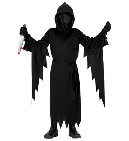 Reaper  Hooded Robe With Faceless Mask, Belt 