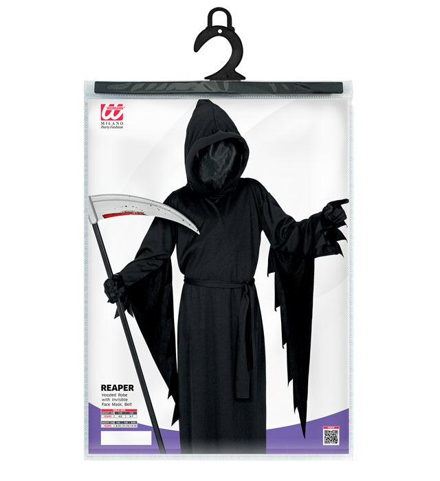 Reaper  Hooded Robe With Faceless Mask, Belt 