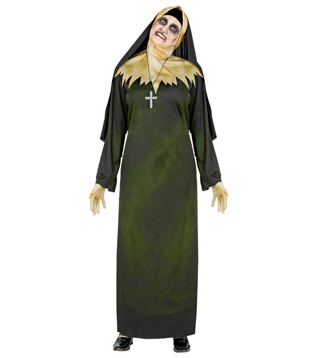 Demon Nun  Tunic, Hood With Collar, Veil Gloves, Necklace 