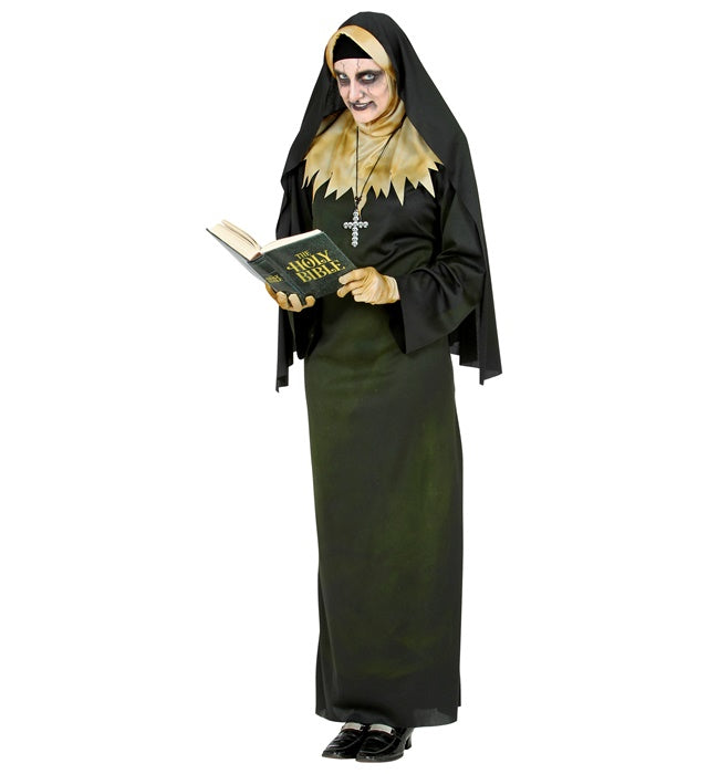 Demon Nun  Tunic, Hood With Collar, Veil Gloves, Necklace 