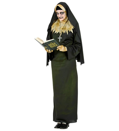 Demon Nun  Tunic, Hood With Collar, Veil Gloves, Necklace 