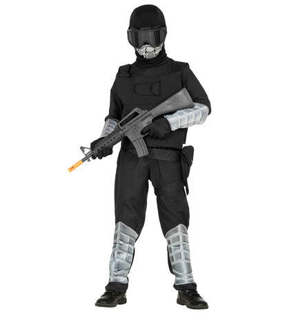 Special Forces  Jumpsuit, Utility Vest, Hooded Mask, Goggles, Belt With Holster, Arm Guards, Shin Guards, Gloves 