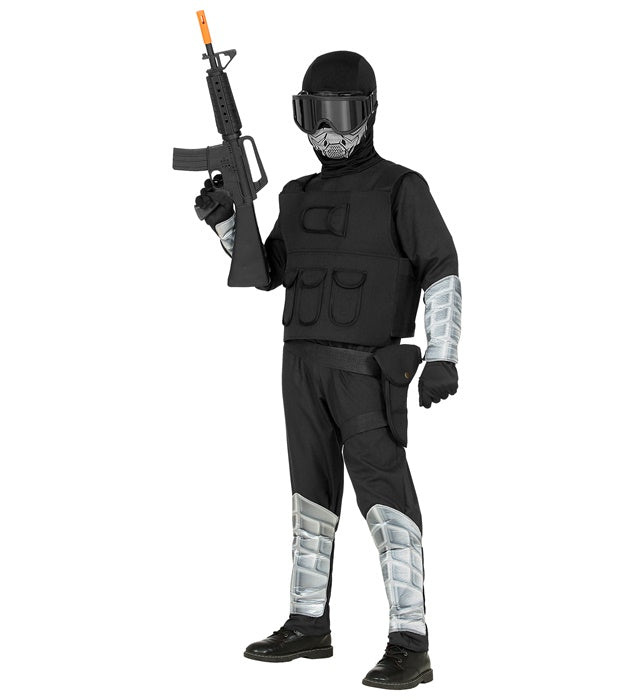 Special Forces  Jumpsuit, Utility Vest, Hooded Mask, Goggles, Belt With Holster, Arm Guards, Shin Guards, Gloves 