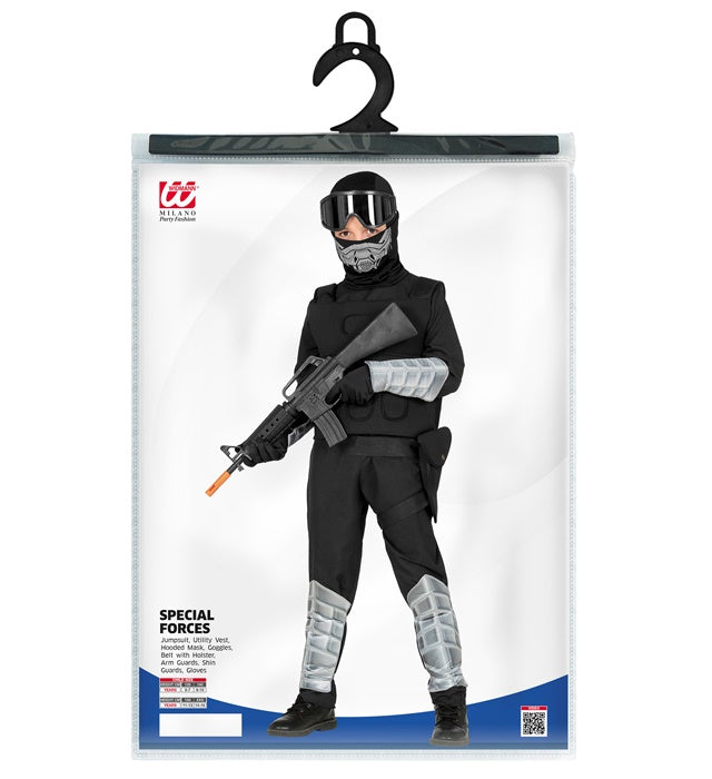 Special Forces  Jumpsuit, Utility Vest, Hooded Mask, Goggles, Belt With Holster, Arm Guards, Shin Guards, Gloves 