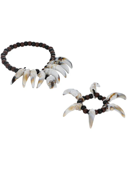 Voodoo Distressed Ivory Jewellery Set Adult 3