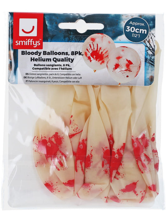 Bloody Balloons 30cm 8Pk Helium Quality Halloween Decoration 2