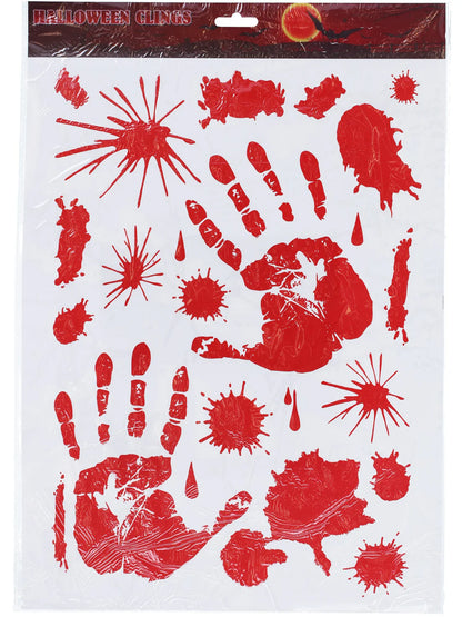 Bloody Floor and Window Sticker 2 Piece Set Red Halloween Party Accessory 2