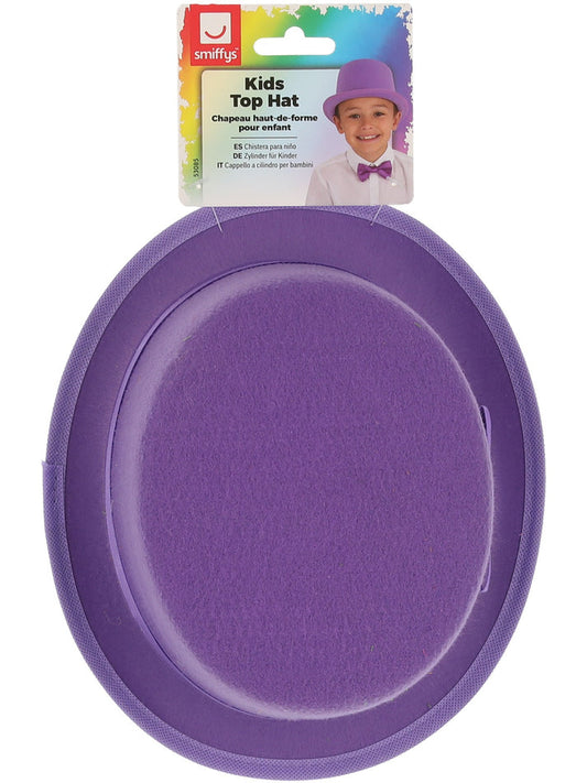 Kids Willy Wonka Purple Top Hat Costume Accessory 2