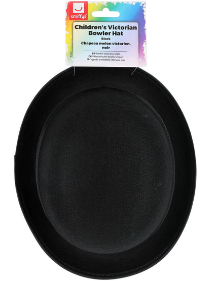 Kids Victorian Bowler Hat Black Costume Accessory 2