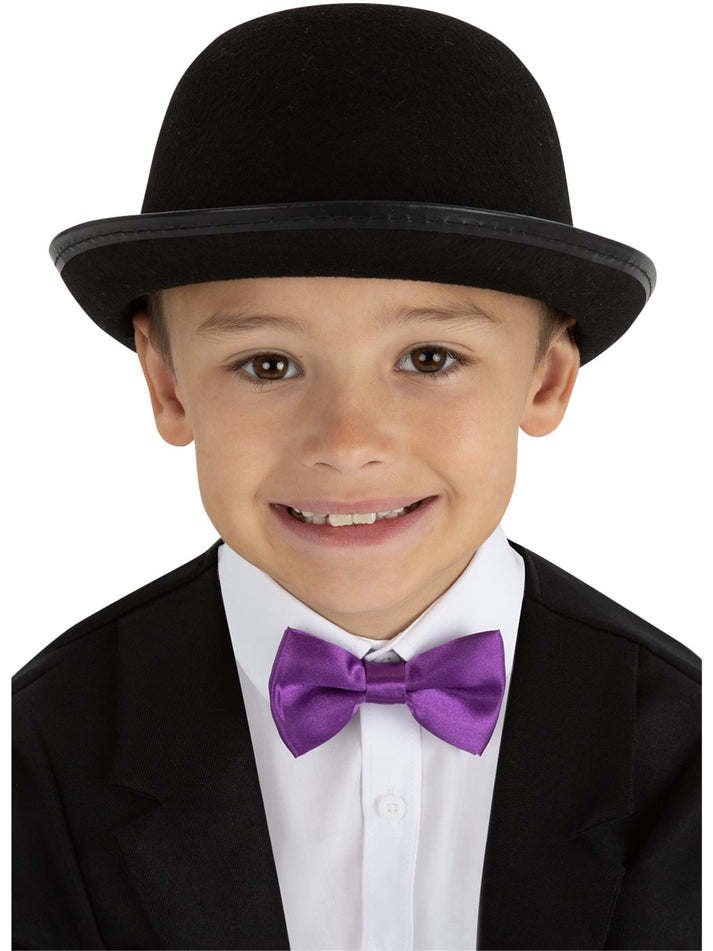 Kids Victorian Bowler Hat Black Costume Accessory 1