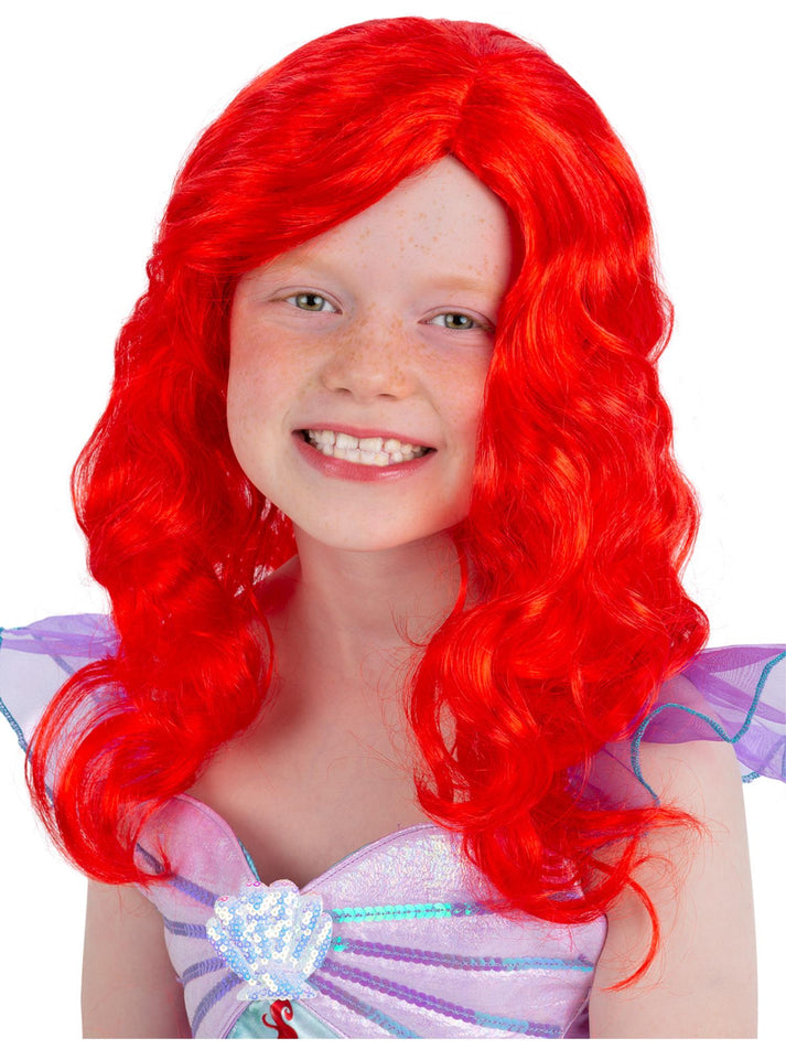 Mermaid Wig Red Childs Fantasy Costume Accessory 1