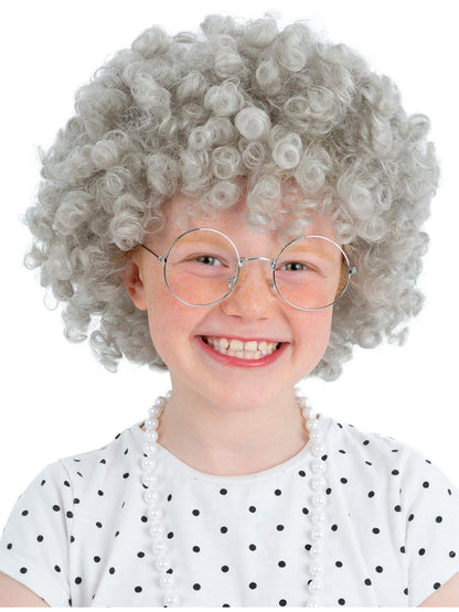 Kids Granny Perm Wig Child Costume Accessory 2