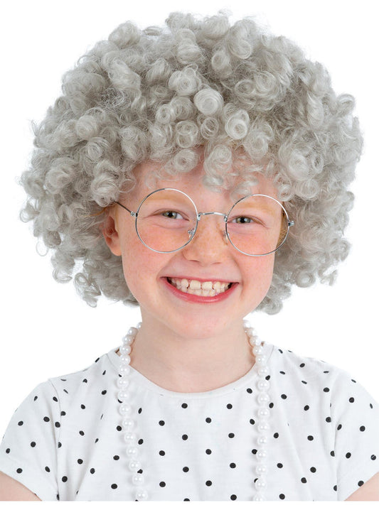 Kids Granny Perm Wig Child Costume Accessory 2
