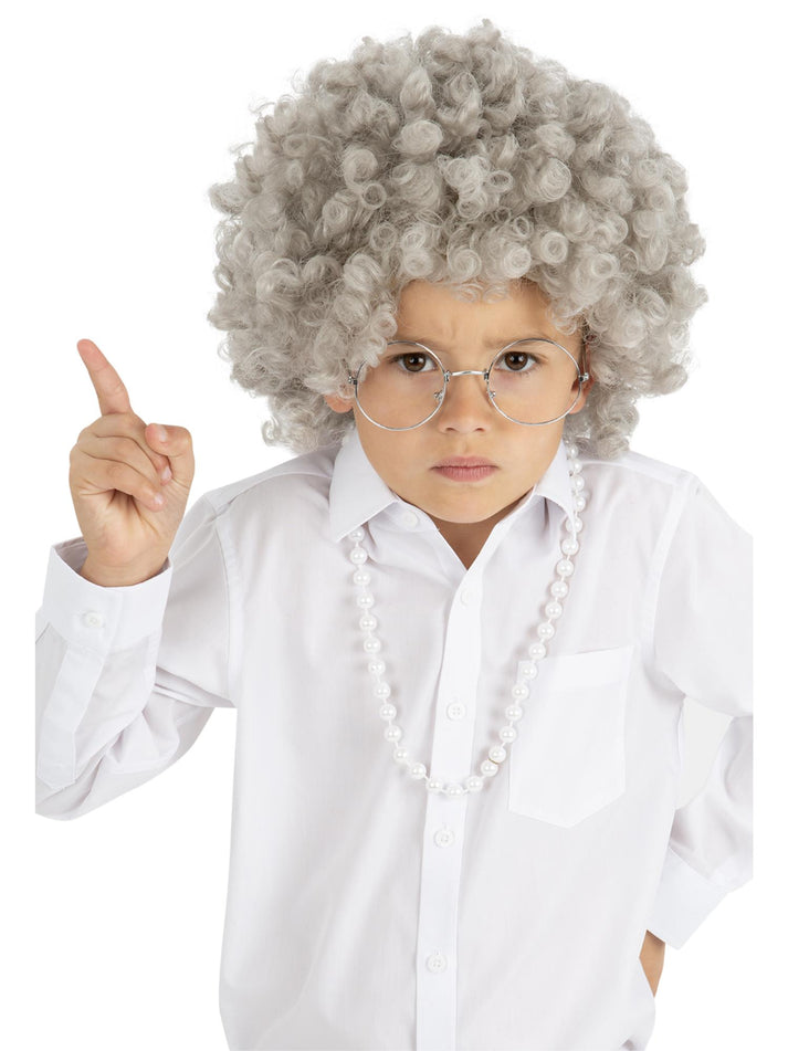 Kids Granny Perm Wig Child Costume Accessory 1