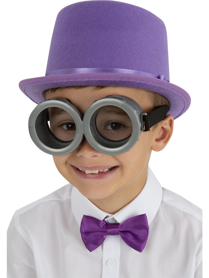Kids Grey Goggles Clear Lens Minion Costume Accessory