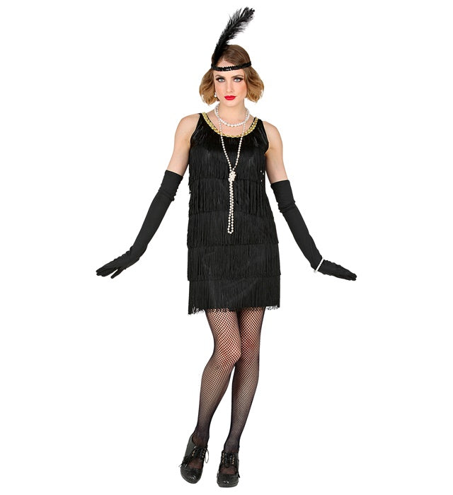 Roaring 20S Flapper  Dress, Headband With Feather 