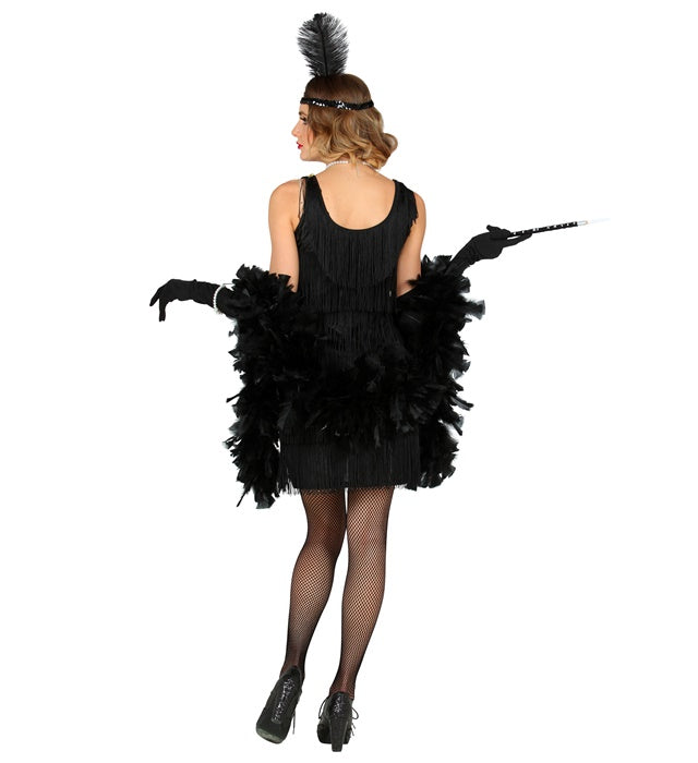 Roaring 20S Flapper  Dress, Headband With Feather 