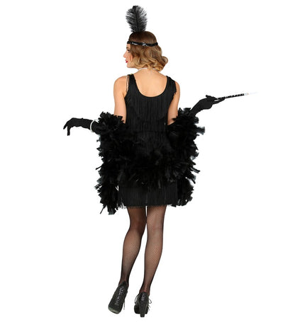Roaring 20S Flapper  Dress, Headband With Feather 