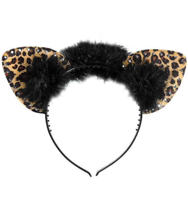 Strass Leopard Ears