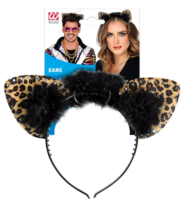 Strass Leopard Ears