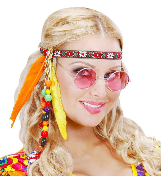 Hippie Headbands With Beads & Feathers