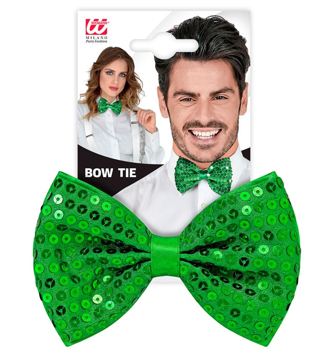 Green Sequin Bow Tie