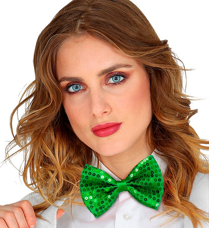 Green Sequin Bow Tie