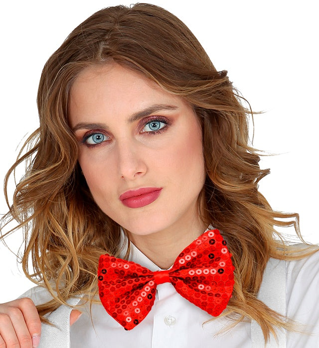 Red Sequin Bow Tie