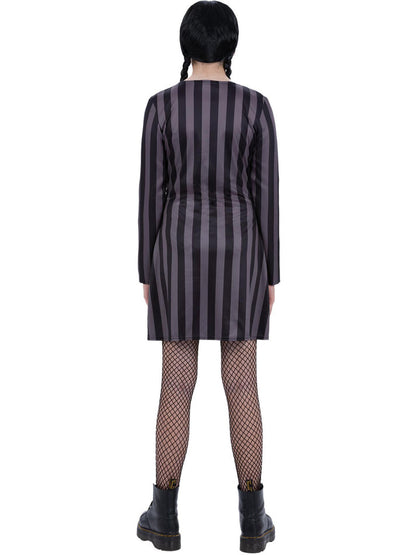 Kids Gothic School Uniform Costume Dress with Mock Jacket Shirt and Tie 4