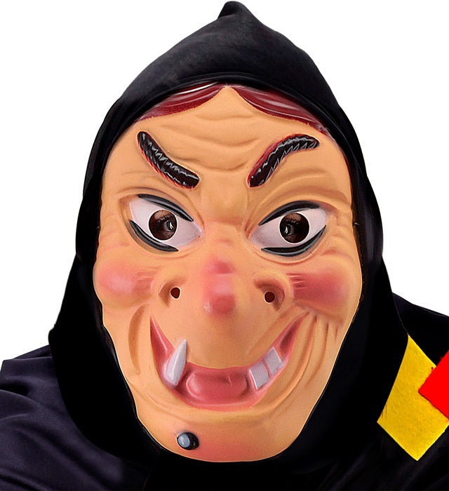 Witch Mask With Headscarf Plastic