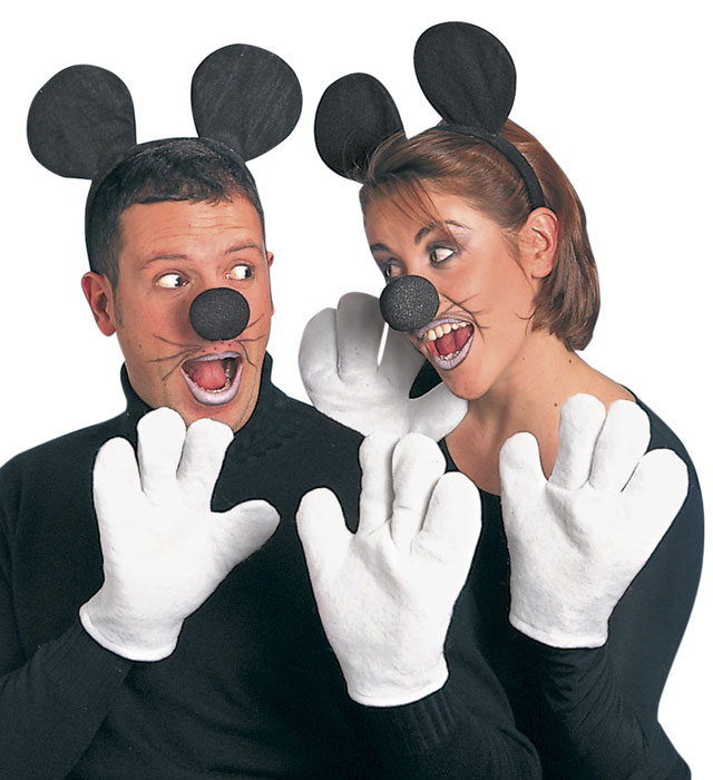 Mouse Dress-Up Set  Ears, Nose, Gloves 