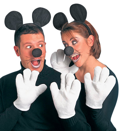 Mouse Dress-Up Set  Ears, Nose, Gloves 