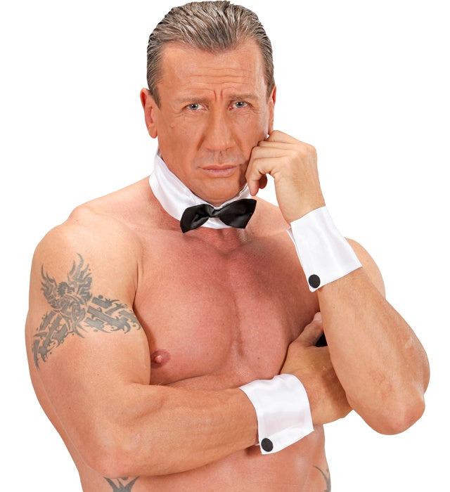 Male Stripper Set  Collar With Bowtie,Cuffs 