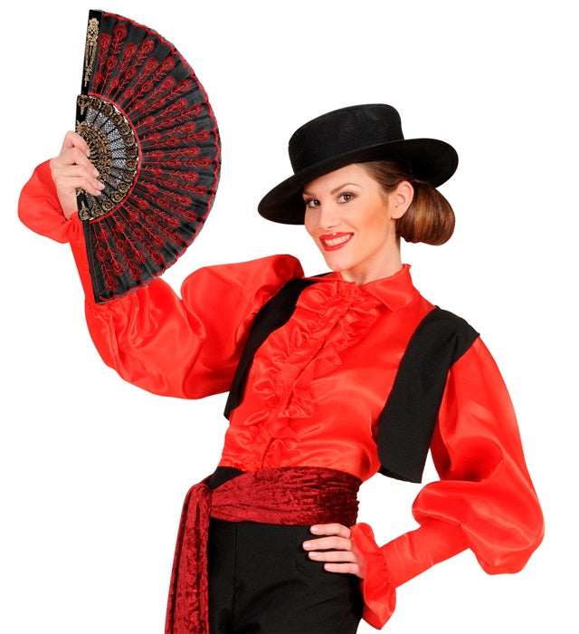 Red Lace Fan