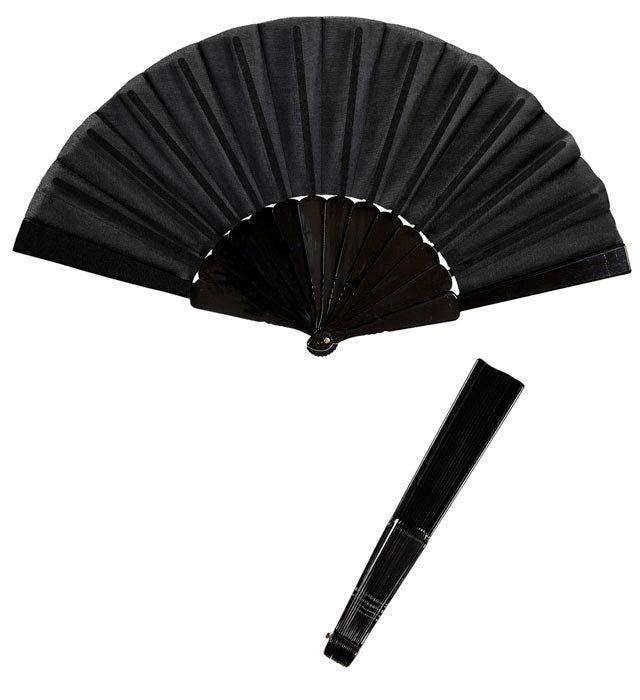 Black Fabric Fan 23 Cm