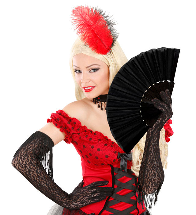 Black Fabric Fan 23 Cm