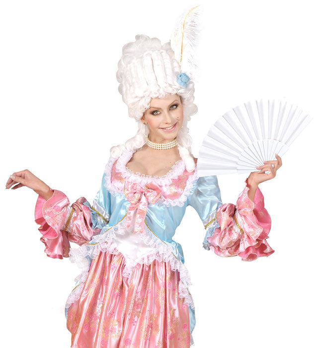 White Fabric Fan 23 Cm