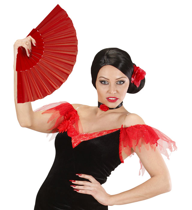 Red Fabric Fan 23 Cm