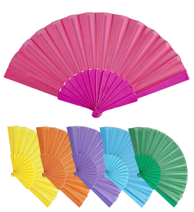Fabric Fan 23 Cm - 6 Colors Ass.