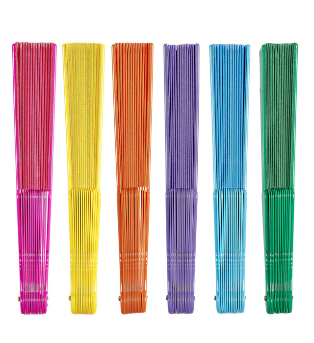 Fabric Fan 23 Cm - 6 Colors Ass.