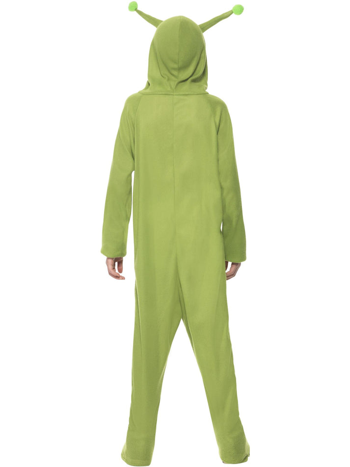 Alien Costume Kids Green Hooded Jumpsuit 3