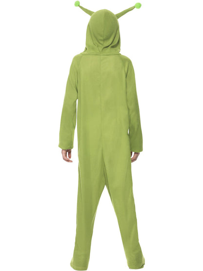 Alien Costume Kids Green Hooded Jumpsuit 3