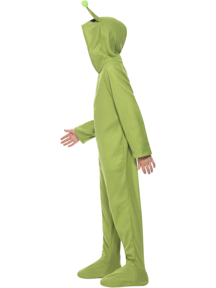 Alien Costume Kids Green Hooded Jumpsuit 2